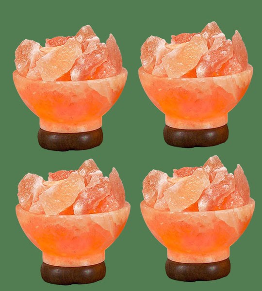 Himalayan Salt Lamp Pink Round Fire Bowl 4 units